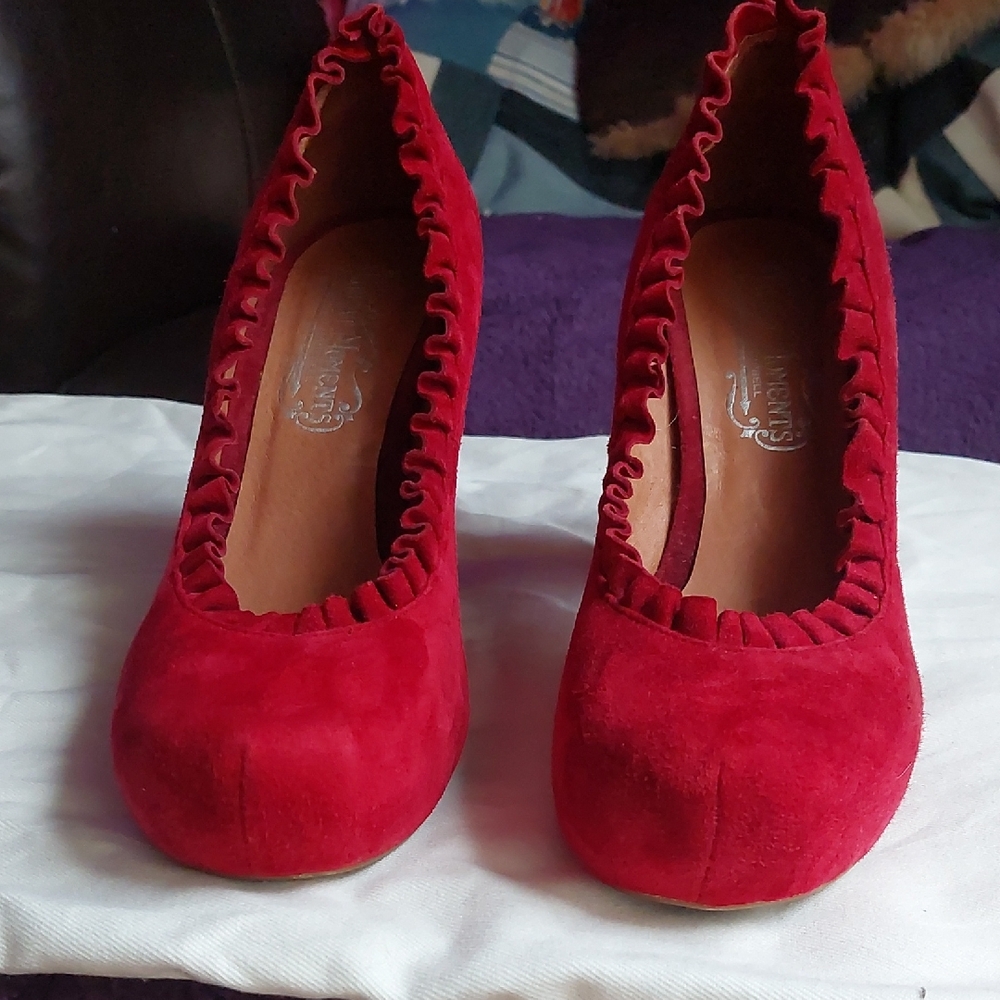 Jeffery Campbell  Red Ruffled Women's Shoes